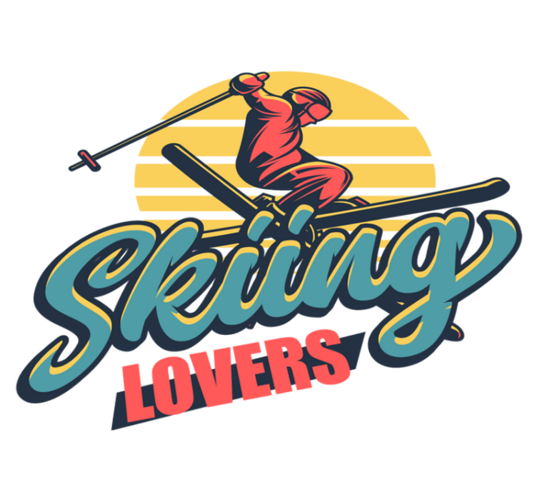 Vinil podovi spavaća soba za ljubitelje skijanja - TenStickers