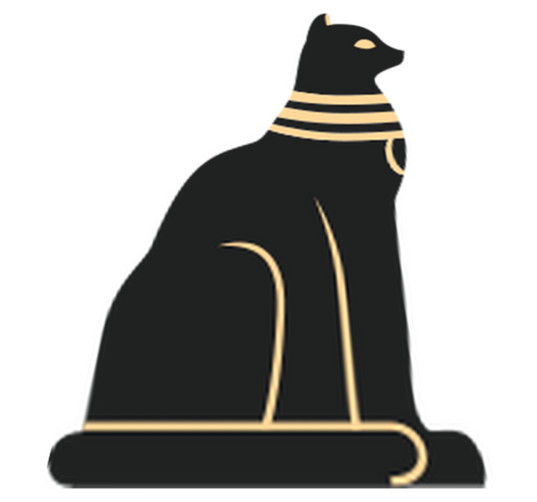 Vinil podovi spavaća soba egipatska mačka - TenStickers