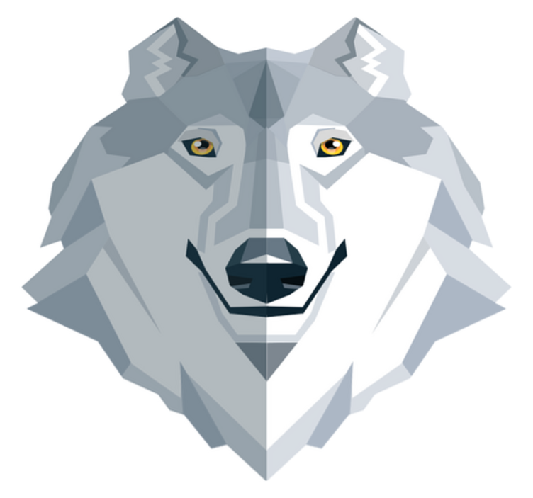 Vinil podovi spavaća soba s apstraktnim dizajnom vuka - TenStickers