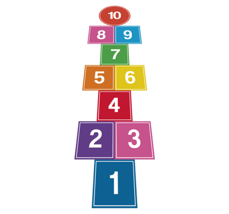 Vinil podovi igre u šarenim bojama - TenStickers