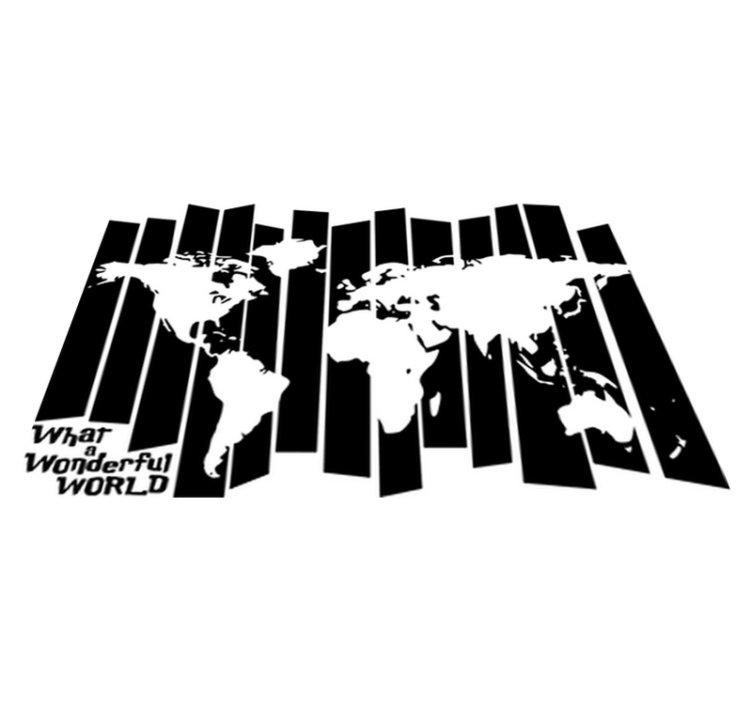 Vinil podovi karta svijeta retro mapa svijeta - TenStickers