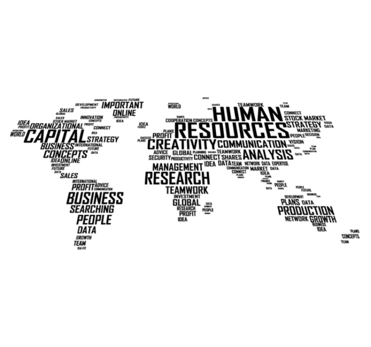 Vinil podovi karta svijeta za tvrtke - TenStickers