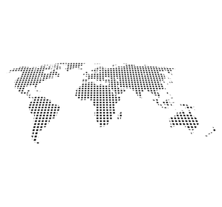 Vinil podovi karta svijeta kvadratične dekoracije - TenStickers