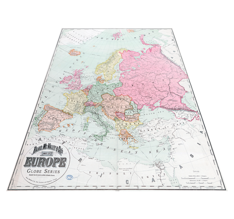 Vinil podovi karta svijeta mapa europe 1900 - TenStickers