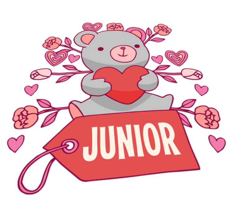 Vinil podovi djeca oso srce i ime - TenStickers