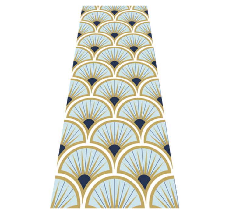 Vinil podovi za kupatilo u nijansama plavog art decoa - TenStickers