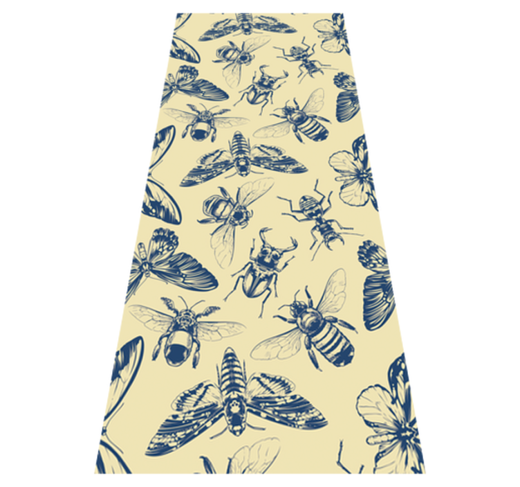 Vinil podovi za kupatilo s uzorkom pčela i leptira - TenStickers