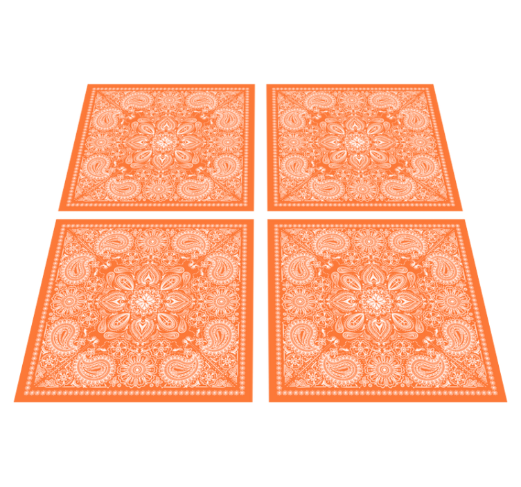 Vinil podovi za kupatilo paisley pločice - TenStickers