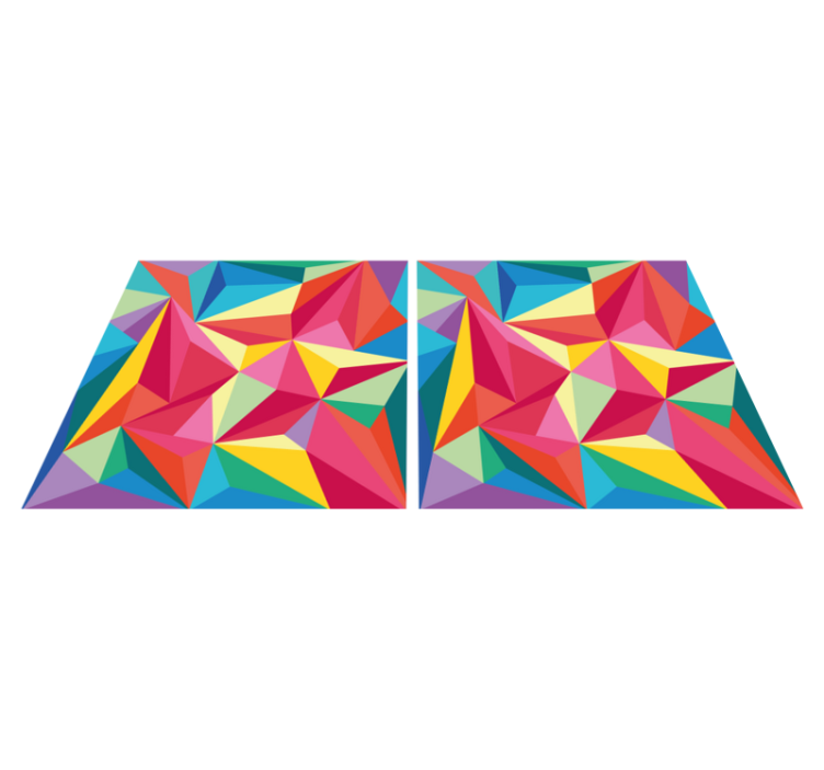 Vinil podovi za kupatilo s višebojnim geometrijskim uzorkom - TenStickers