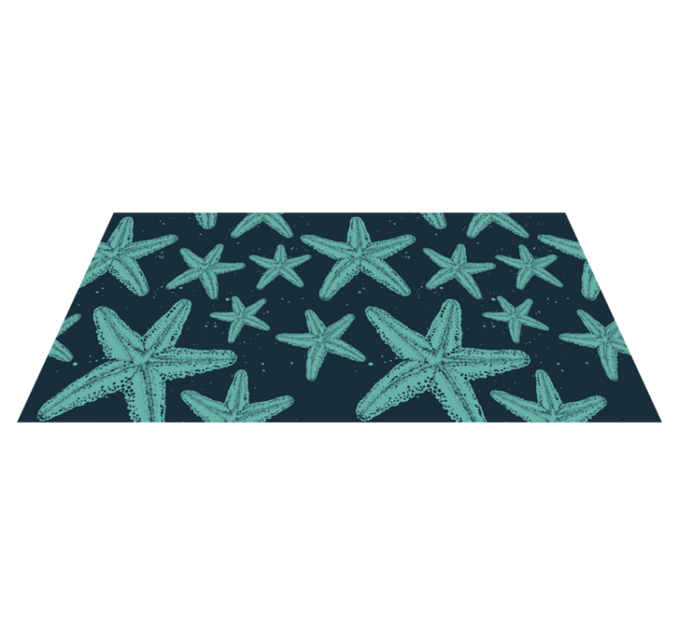 Vinil podovi za kupatilo starfish plave nijanse - TenStickers