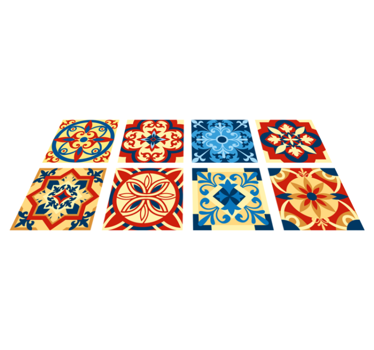 Vinil pod u kuhinji eraldo azulejos pločice - TenStickers