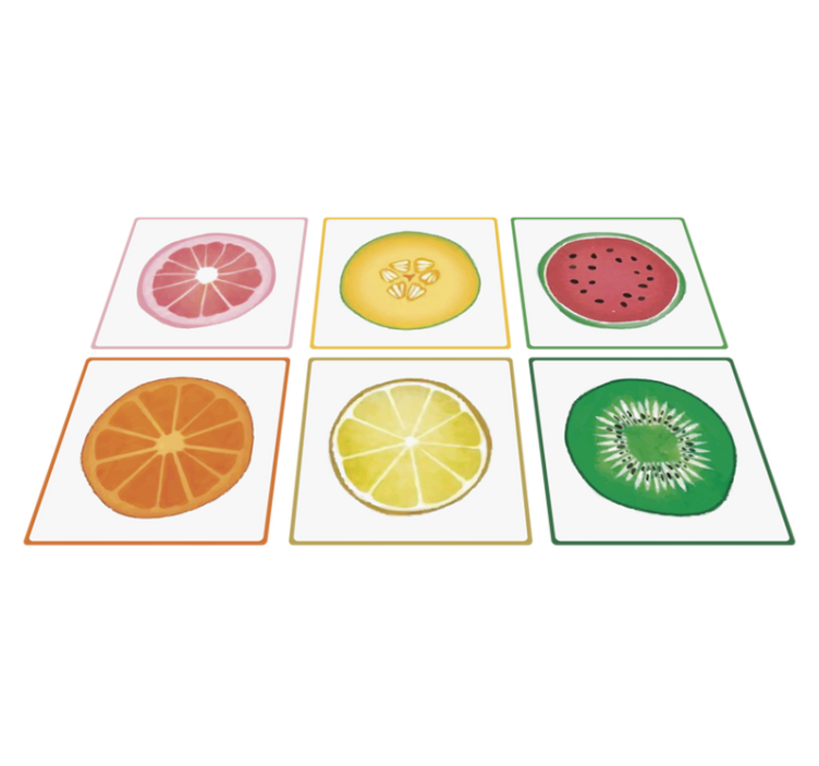 Vinil pod u kuhinji s motivom narezanog voća - TenStickers