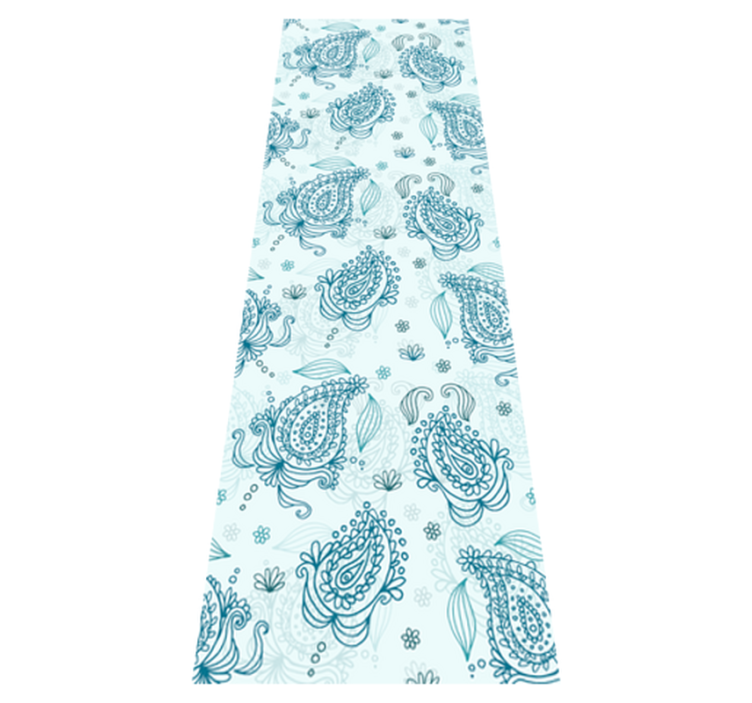 Vinil pod u kuhinji floral paisley hladnjak - TenStickers