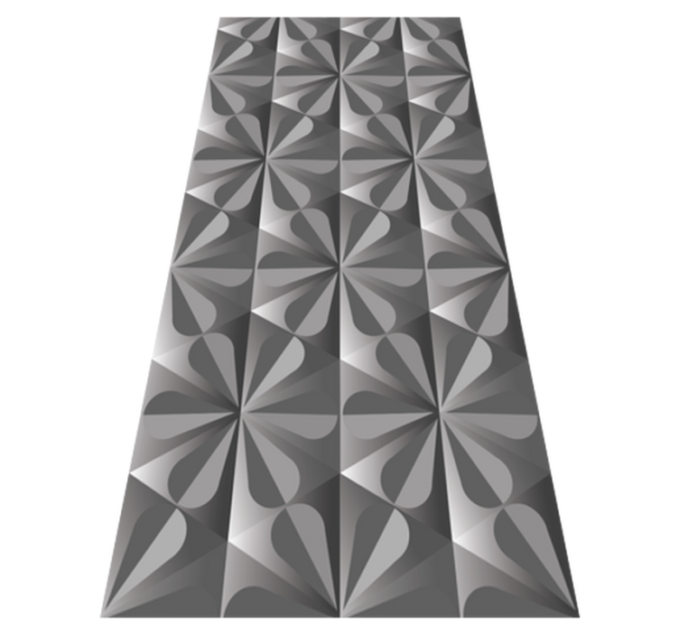 Vinil pod u kuhinji s vintage geometrijskim cvjetnim uzorkom - TenStickers