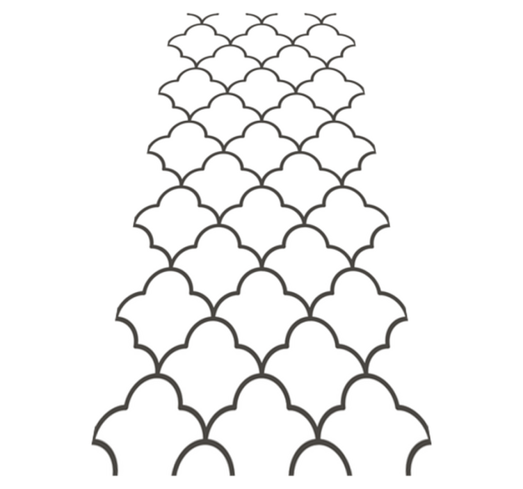 Vinil pod u kuhinji s geometrijskim marokanskim dizajnom - TenStickers