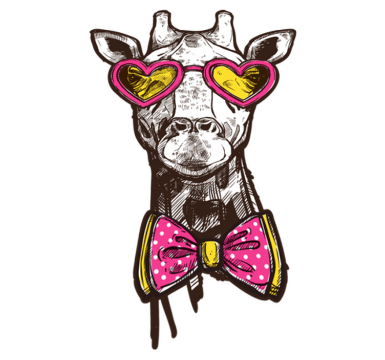 Izvorni hipster giraffe vinil tepih - TenStickers