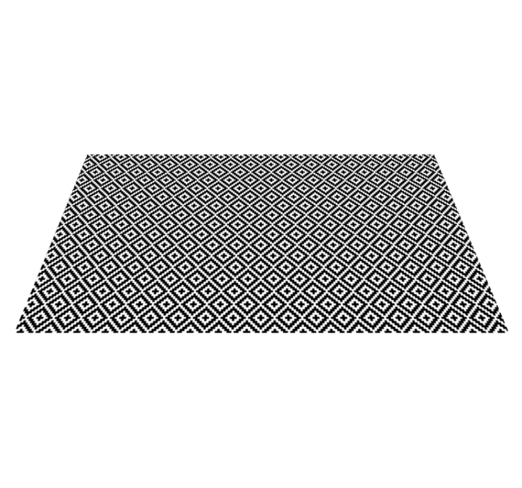 Plemenski kvadratni geometrijski etnički vinilni tepih - TenStickers