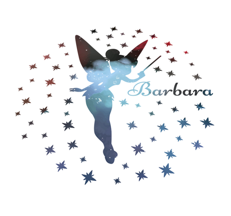 Vinil podovi s imenima prilagodljiva vilinska silueta - TenStickers