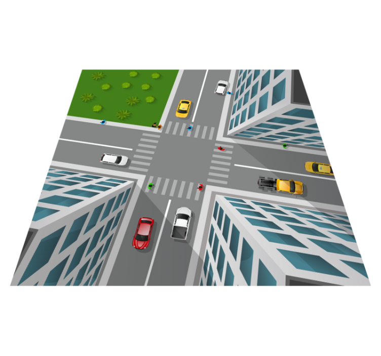 Vinil podovi ceste urbana igra intersection - TenStickers