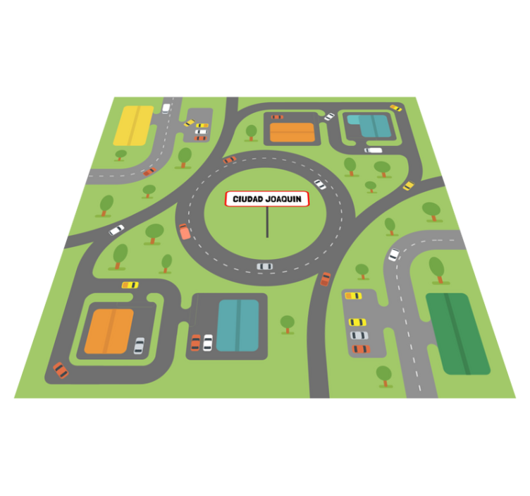 Vinil podovi s imenima personalizirani gradski pejzaž - TenStickers