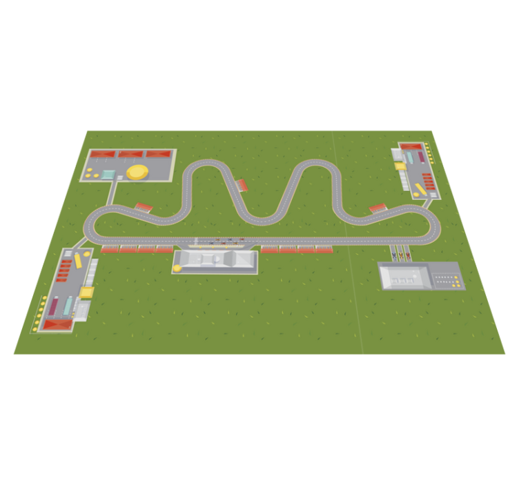 Vinil podovi ceste razigrana karta prometnica - TenStickers