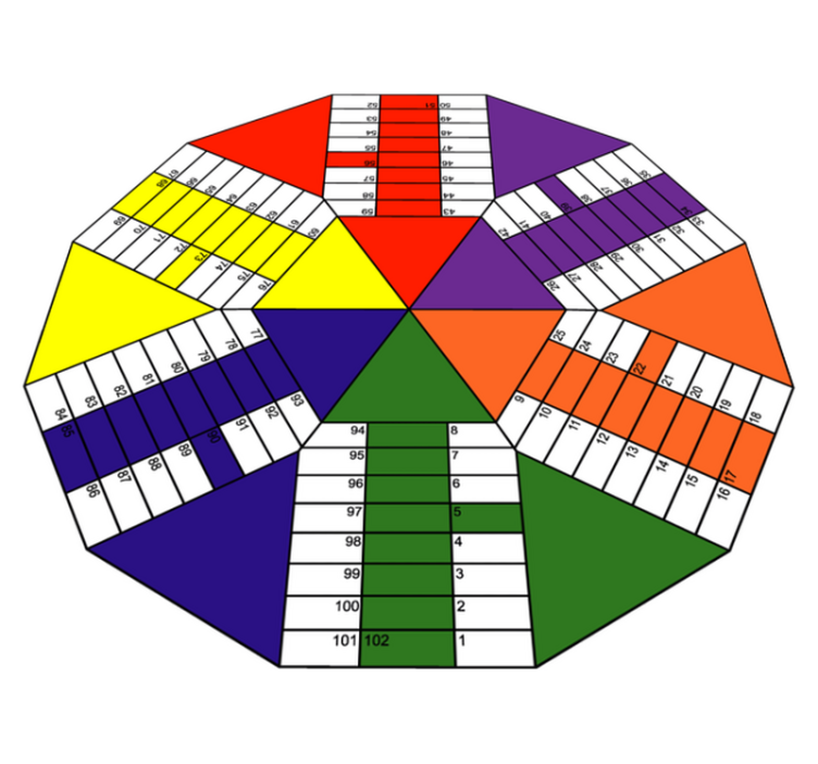 šest igrača parchis board vinilna prostirka - TenStickers