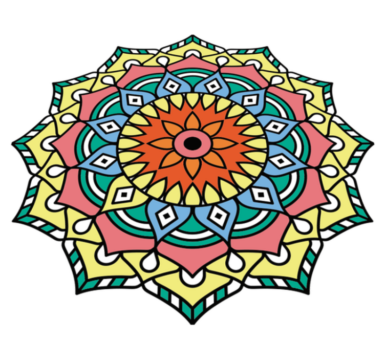 Vinil podovi mandala inspiriran mandalom - TenStickers