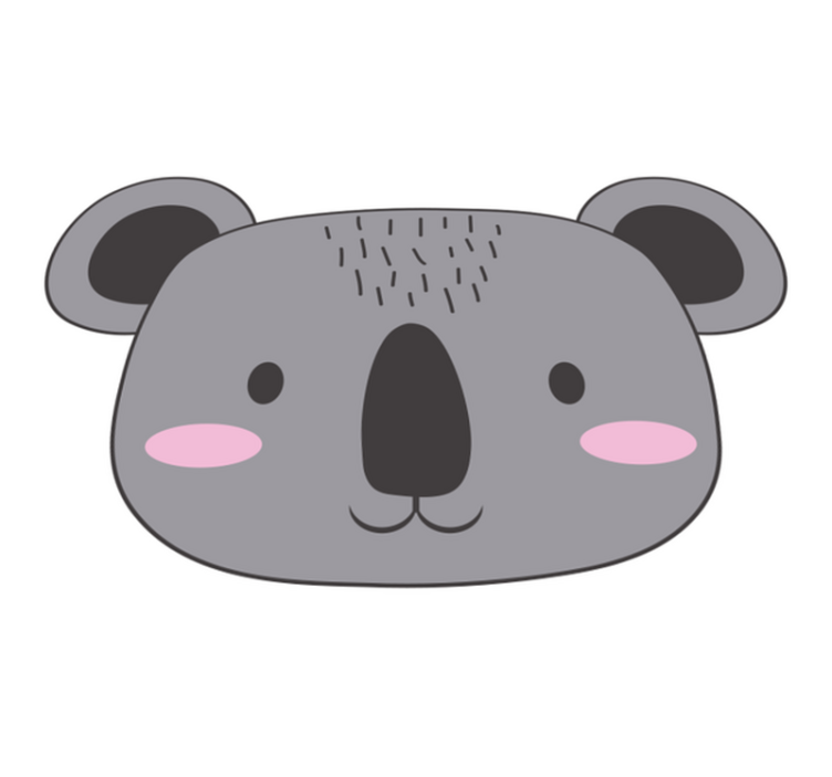 Koala face animal vinil prostirka - TenStickers