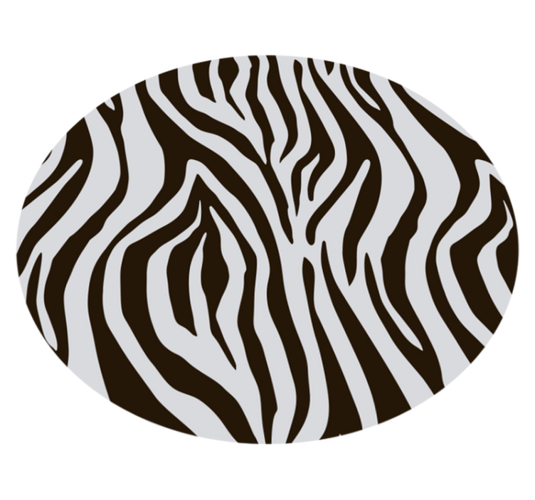 Spektakularni okrugli zebra s printom vinila - TenStickers