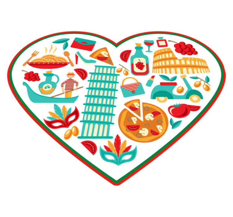 Talijanski najpoznatije ikone moderni tepih - TenStickers