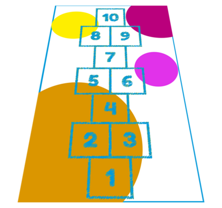 Djeca hopping igra vinil prostirka igra mat - TenStickers