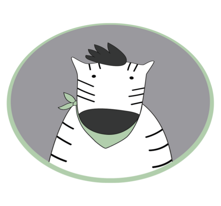 Vinil prostirka zebra za djecu prostirka za životinje - TenStickers