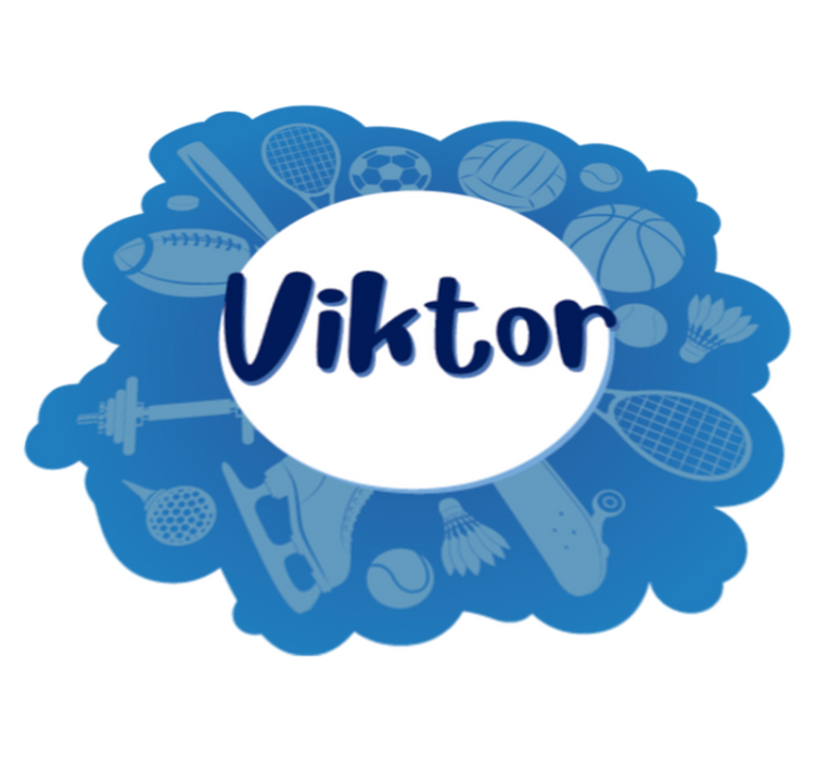 Vinil podovi s imenima personalizirani sportski amblem - TenStickers