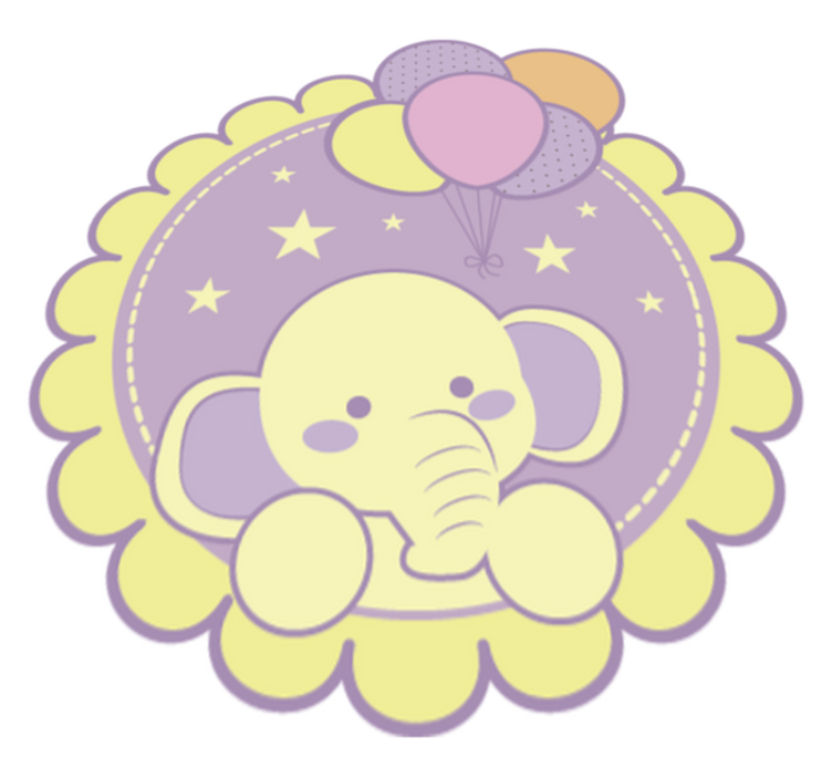 Vinil podovi djeca baloni slonovi - TenStickers