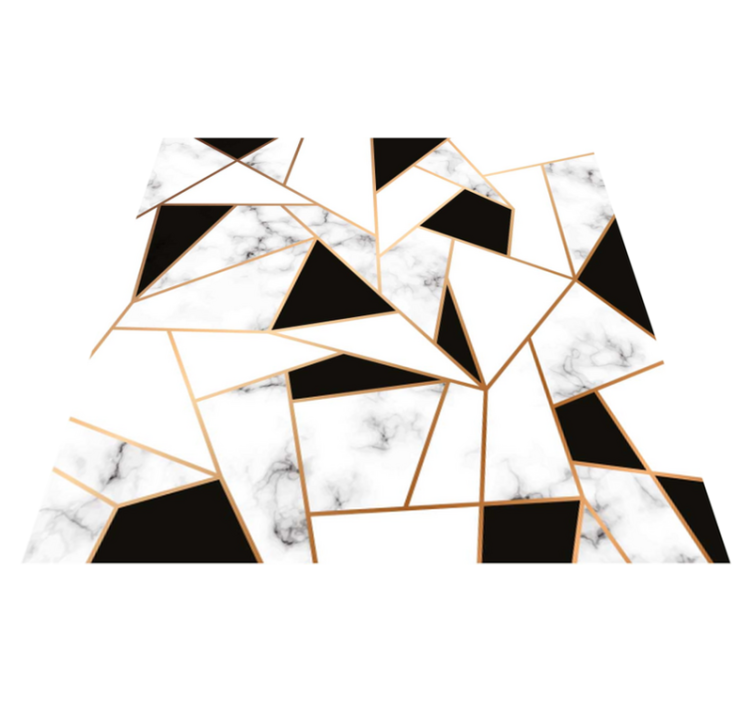 Elegantan crno-bijeli teksturni moderni tepih - TenStickers