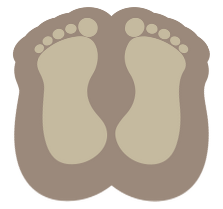 Vinil prostirka kupaonski tragovi moderni tepih - TenStickers