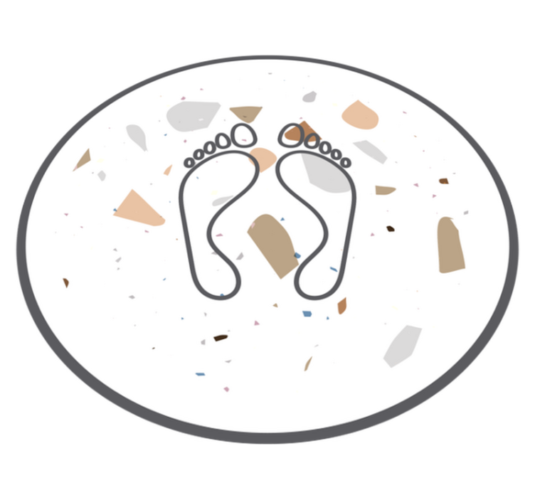 Teraco otisci stopala kupaonice - TenStickers