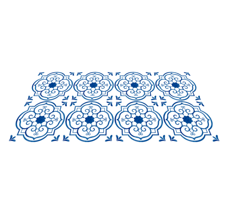 Plave kupaonske pločice pločica tepih - TenStickers