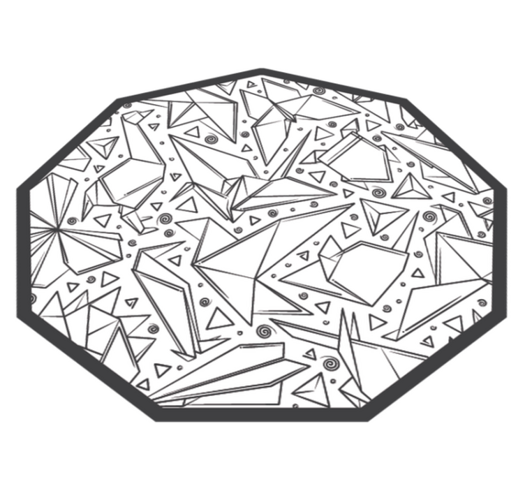 Origami oblik moderni vinil prostirka - TenStickers