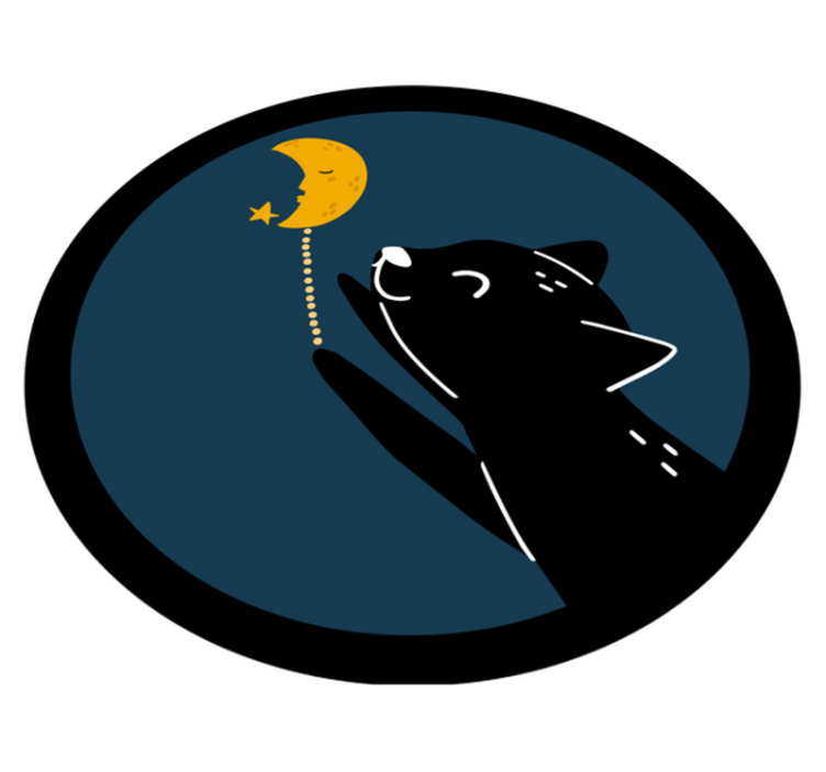 Mačka i mjesečev životinjski sag - TenStickers