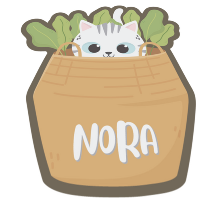 Vinil podovi s imenima personalizirani mačji - TenStickers