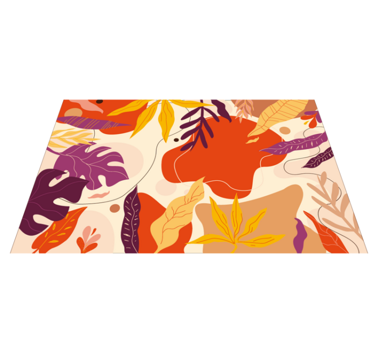 Vinil podovi priroda uzorci jesenskog lišća - TenStickers