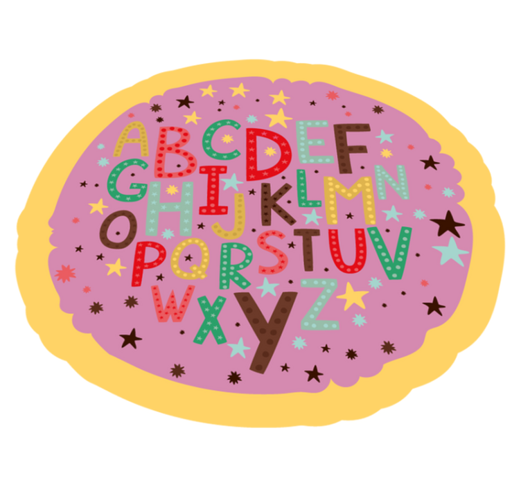 šareni abecedni vinil tepih - TenStickers