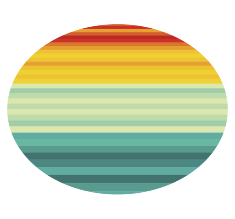 Vinil podovi prugasta dugine pruge krug - TenStickers