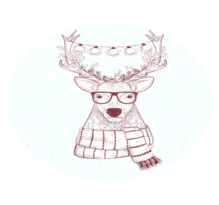 Božićni sobovi božićno drvce prostirka - TenStickers