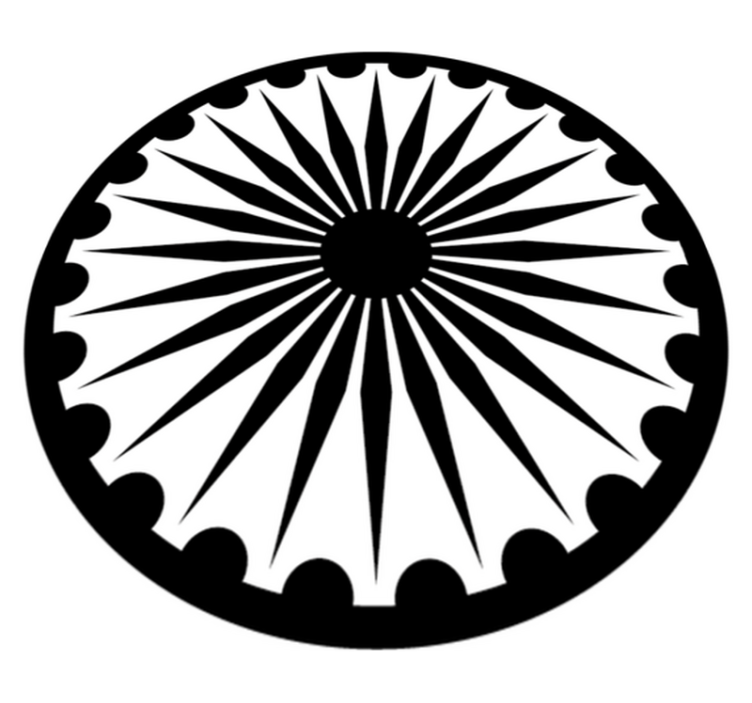 Vinil podovi moderan jednobojna mandala - TenStickers