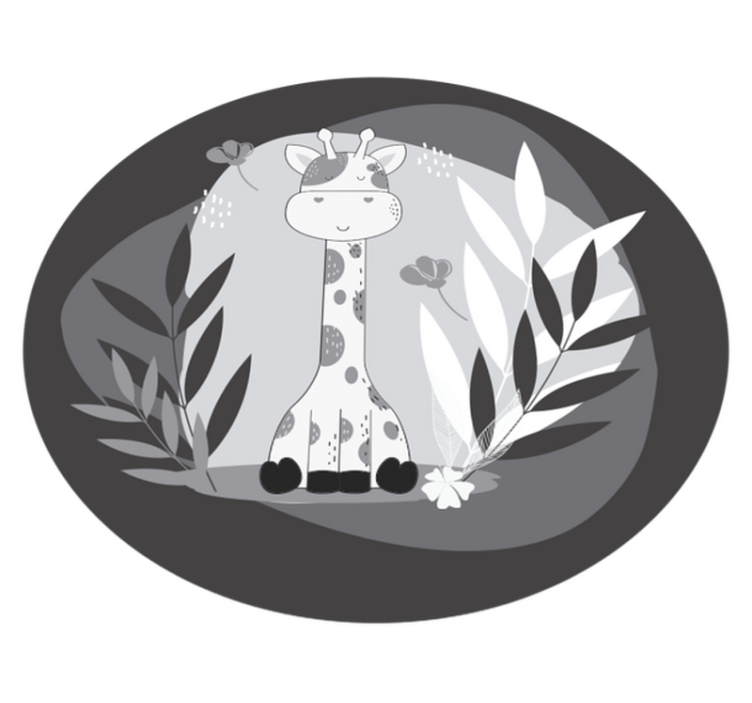 Slatka beba žirafa životinjski tepih - TenStickers