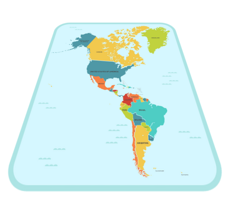 Vinil podovi karta svijeta obrazovna karta svijeta - TenStickers