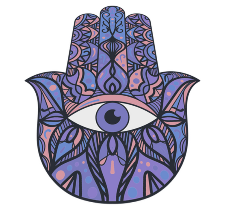 Vinil podovi mandala motiv ruke hamsa - TenStickers