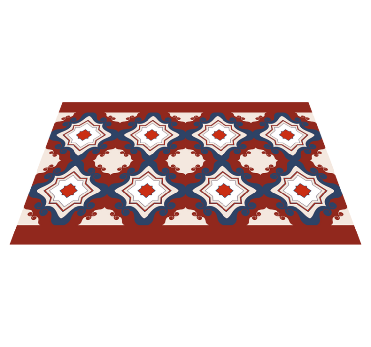 Crvene vintage pločice mozaik podne pločice - TenStickers